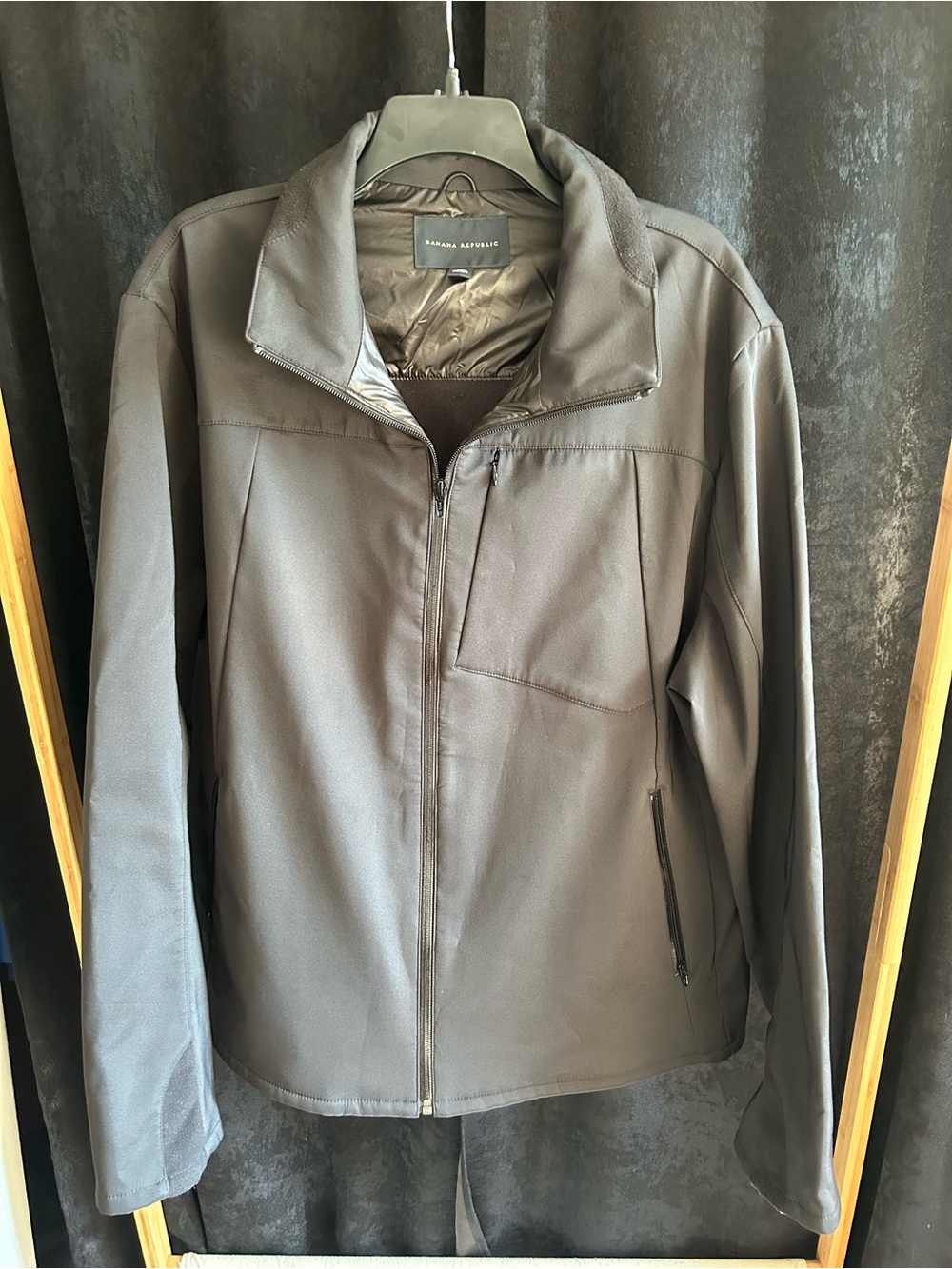 Banana Republic Men's Dark Gray Lightweight Zip Jacket